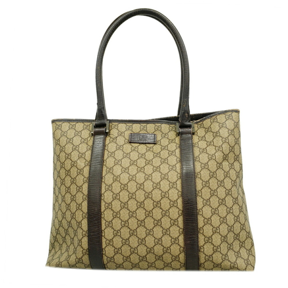 Gucci GG Supreme Tote Bag 114288 Brown Women's
